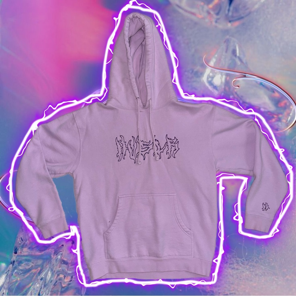 Black Smurf HUSLR Lavender Logo Hoodie / Sweatshirt